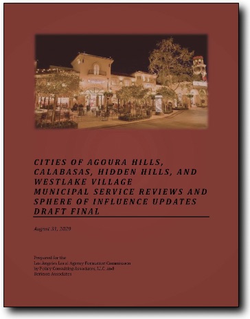 Cover of MSR for Agoura Hills, Calabasas, Hidden Hills, and Westlake Village